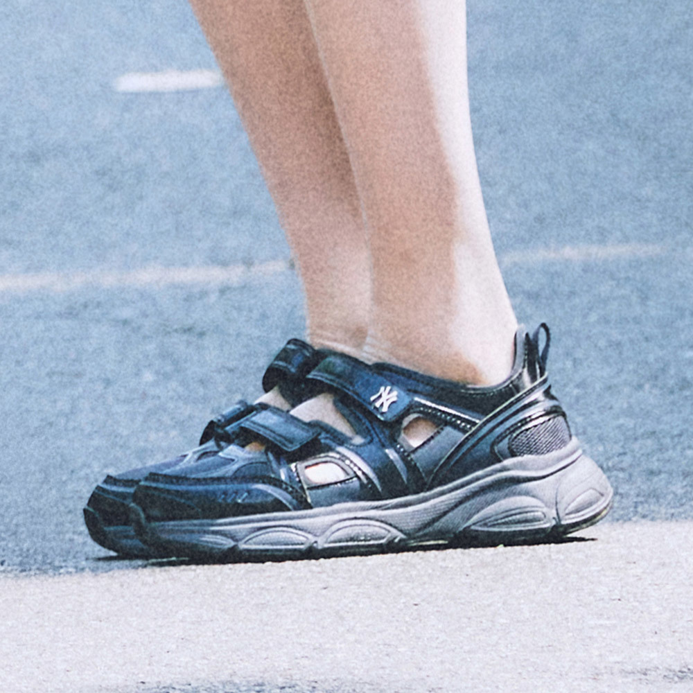 MLB 瑪莉珍運動鞋 休閒鞋  運動休閒鞋 娃娃鞋 紐約洋基隊 (3ASDACE53-50BKS)