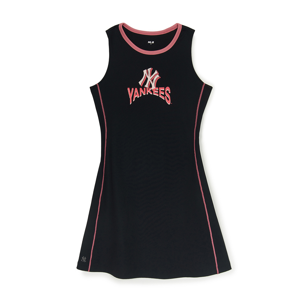 MLB 無袖連身裙 洋裝 長版上衣 紐約洋基隊 (3FOPA0153-50BKS)