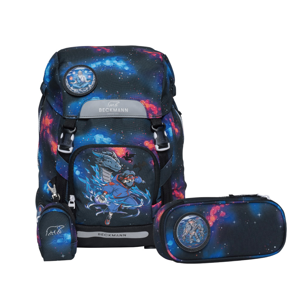 Classic 22L 兒童護脊書包+文具袋 - 星際忍者