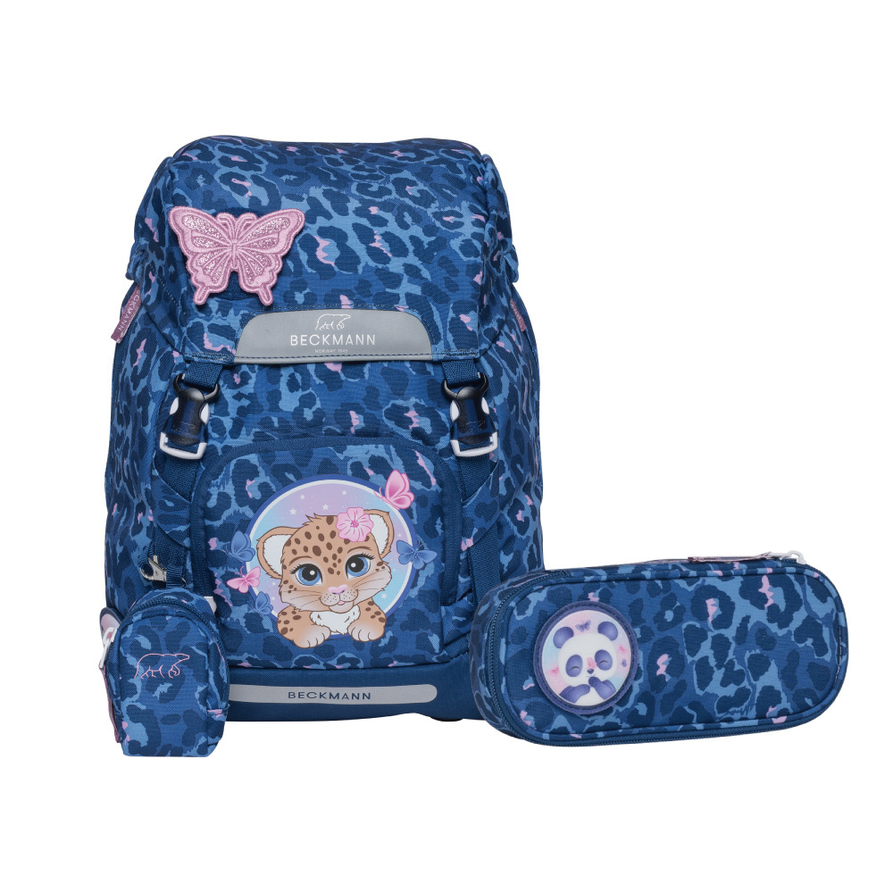 Classic 22L 兒童護脊書包+文具袋 - 夢幻小獵豹