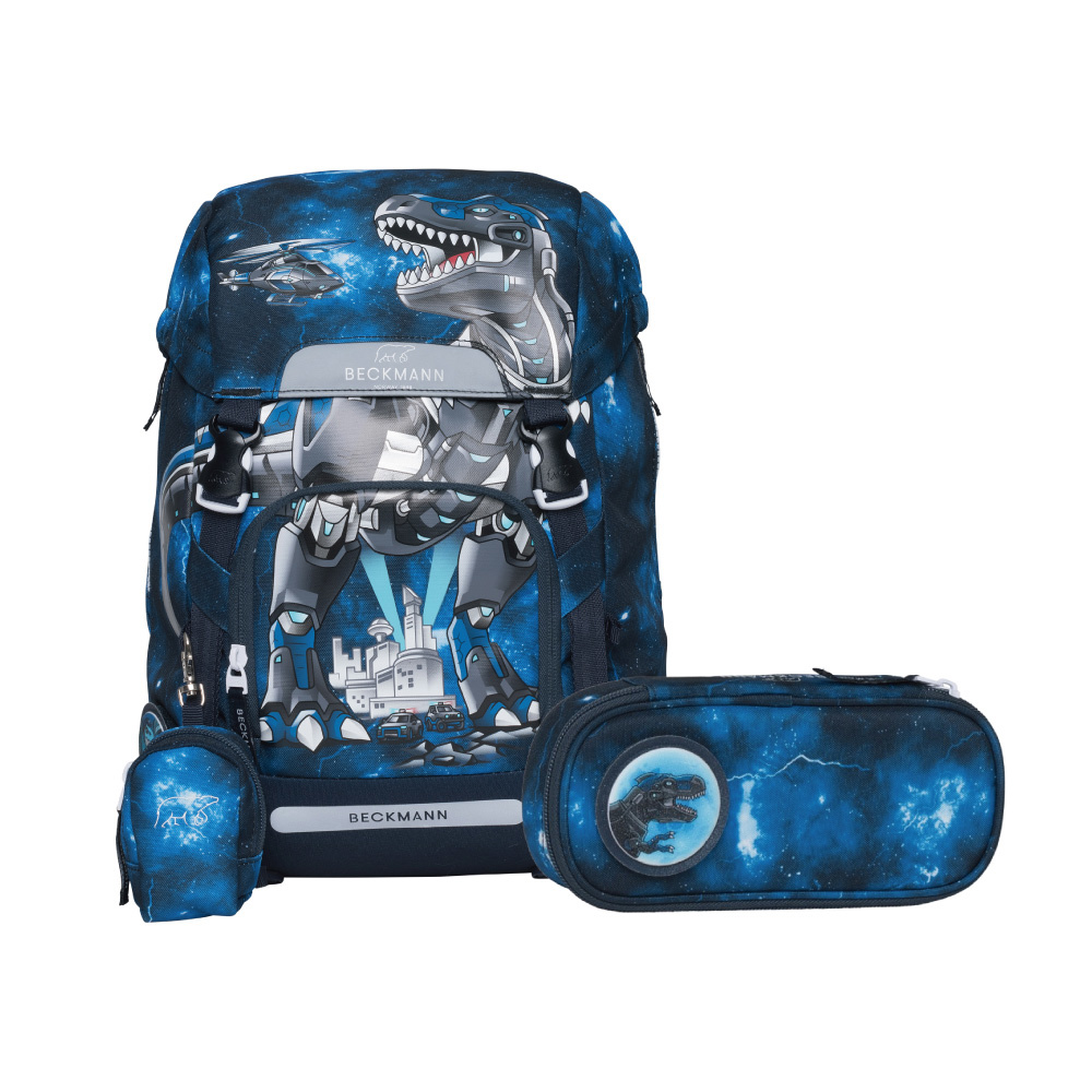 Classic 22L 兒童護脊書包+文具袋 - 變形暴龍