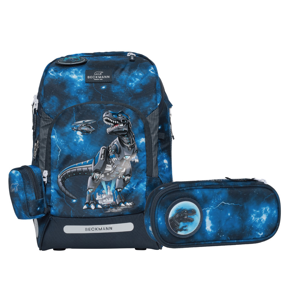 AIR FLX 擴充護脊書包20~25L+文具袋 - 變形暴龍