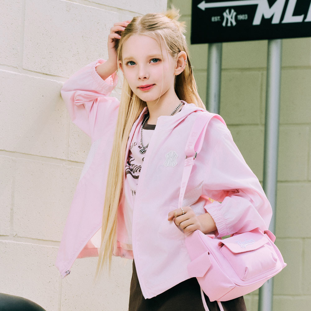 MLB Korea MLB KIDS 抗UV連帽防風外套 夾克 童裝 紐約洋基隊 (7AWJB0653-50