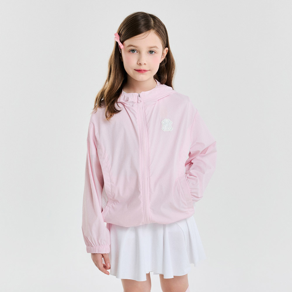 MLB KIDS 抗UV連帽防風外套 夾克 童裝 紐約洋基隊 (7AWJB0653-50PKL)