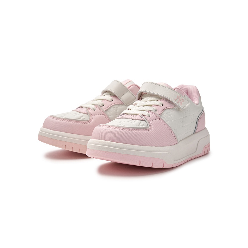 MLB KIDS 牛仔壓紋Monogram老爹鞋 學長鞋 童鞋 Chunky Liner 紐約洋基隊 (7ASXLM05N-50PKL)