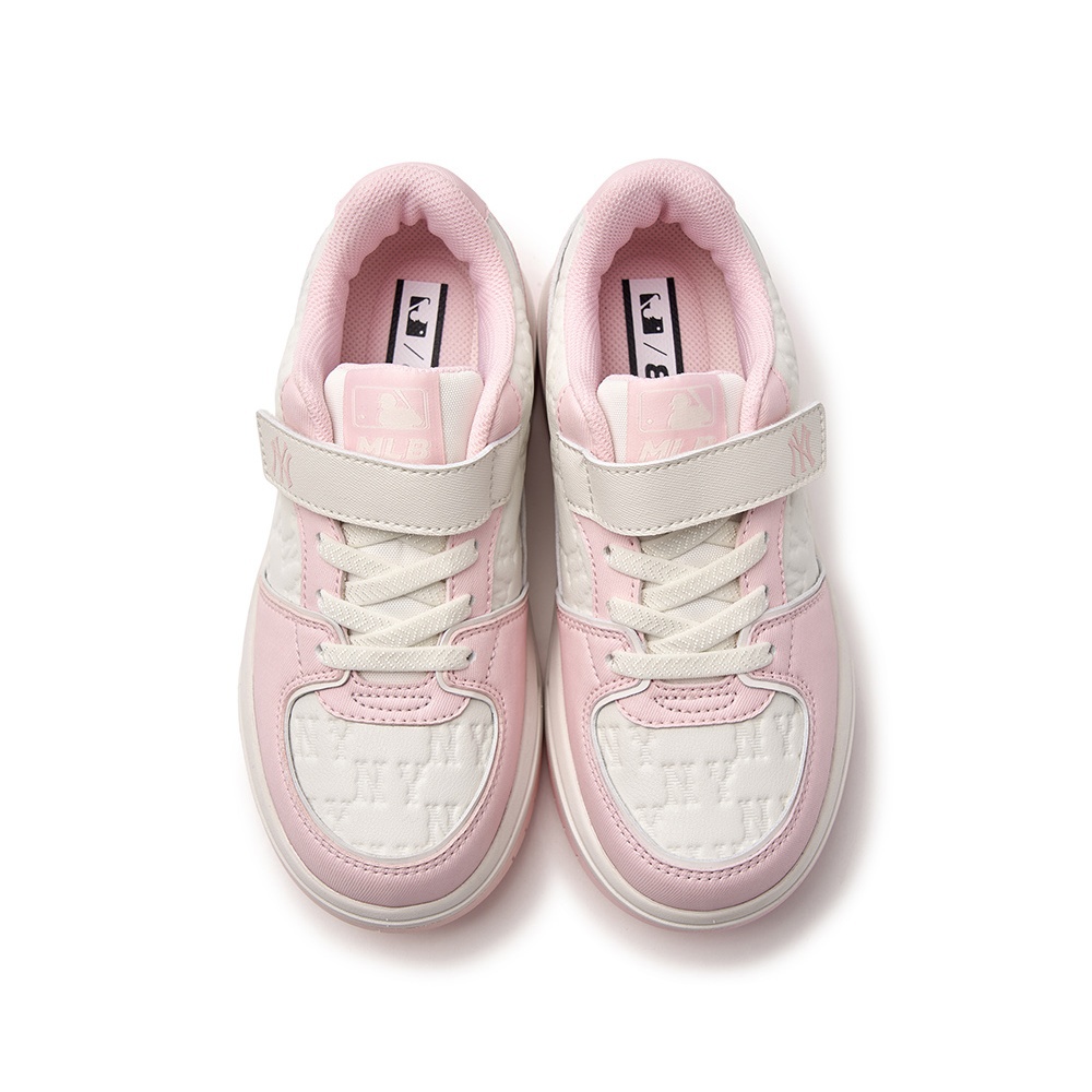 MLB KIDS 牛仔壓紋Monogram老爹鞋 學長鞋 童鞋 Chunky Liner 紐約洋基隊 (7ASXLM05N-50PKL)