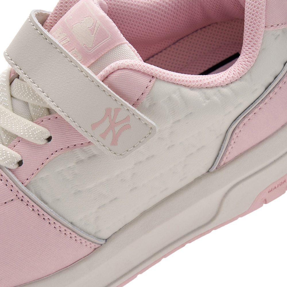 MLB KIDS 牛仔壓紋Monogram老爹鞋 學長鞋 童鞋 Chunky Liner 紐約洋基隊 (7ASXLM05N-50PKL)