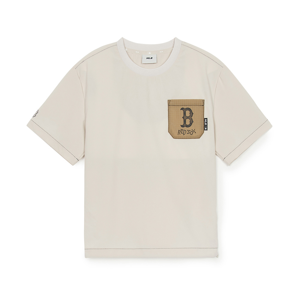 MLB KIDS 抗UV短袖T恤 童裝 波士頓紅襪隊 (7ATSB0853-43CRM)