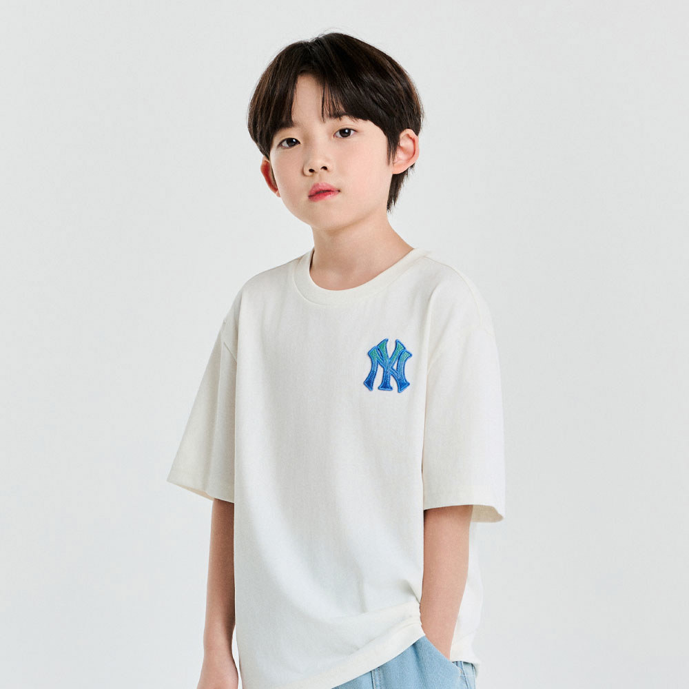 MLB KIDS 短袖T恤 童裝 Monogram系列 紐約洋基隊 (7ATSM0453-50CRS)