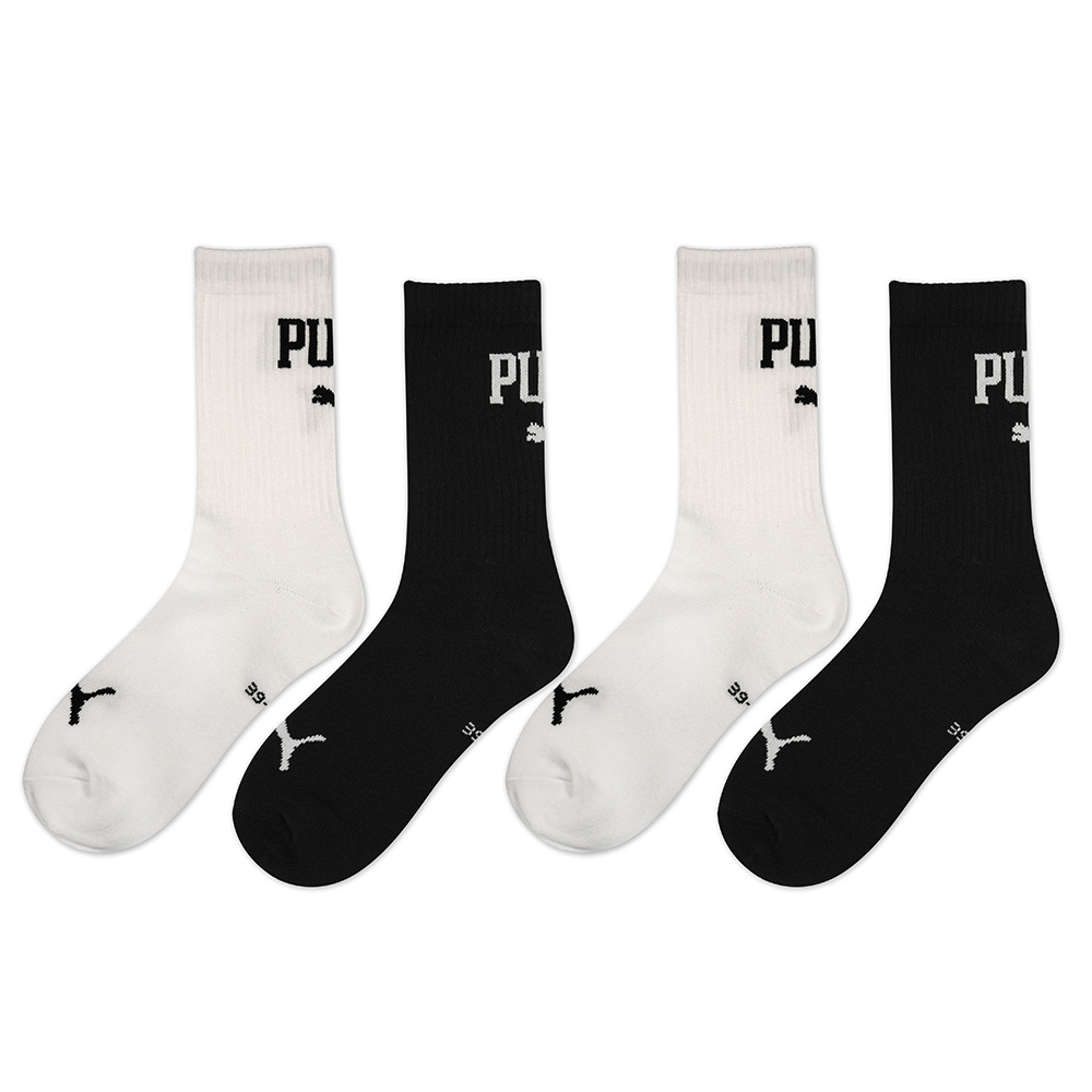 Fashion跳豹PUMA字樣長襪 2雙組 男性
