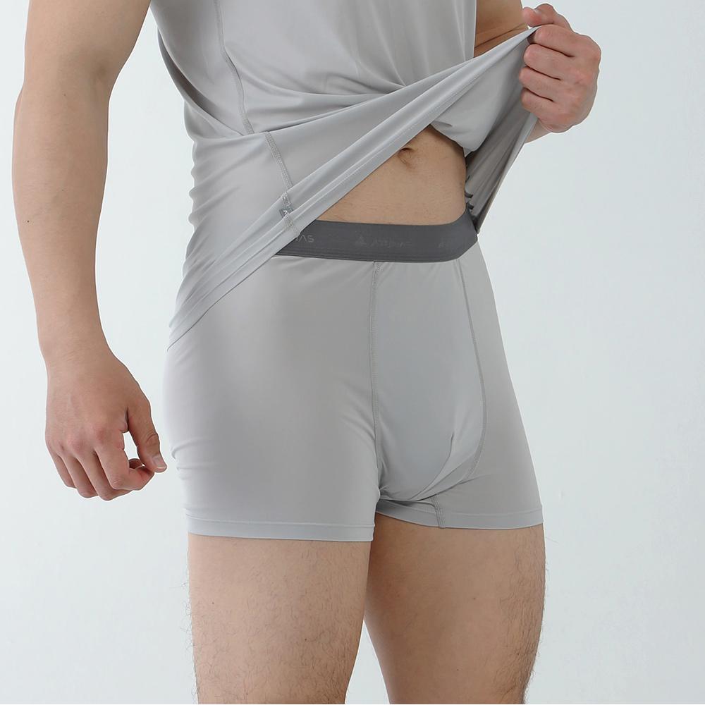 男款零著感抑菌涼感平口內褲(A1UCGZ12M灰/透氣排汗/超輕/涼感/抑臭/輕薄貼身/四角褲/台灣製)