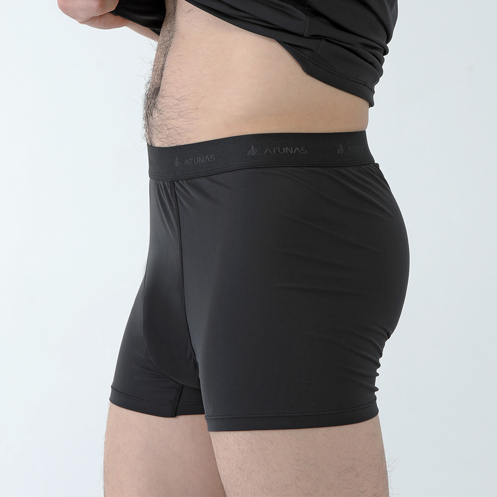 男款零著感抑菌涼感平口內褲(A1UCGZ12M黑/透氣排汗/超輕/涼感/抑臭/輕薄貼身/四角褲/台灣製)