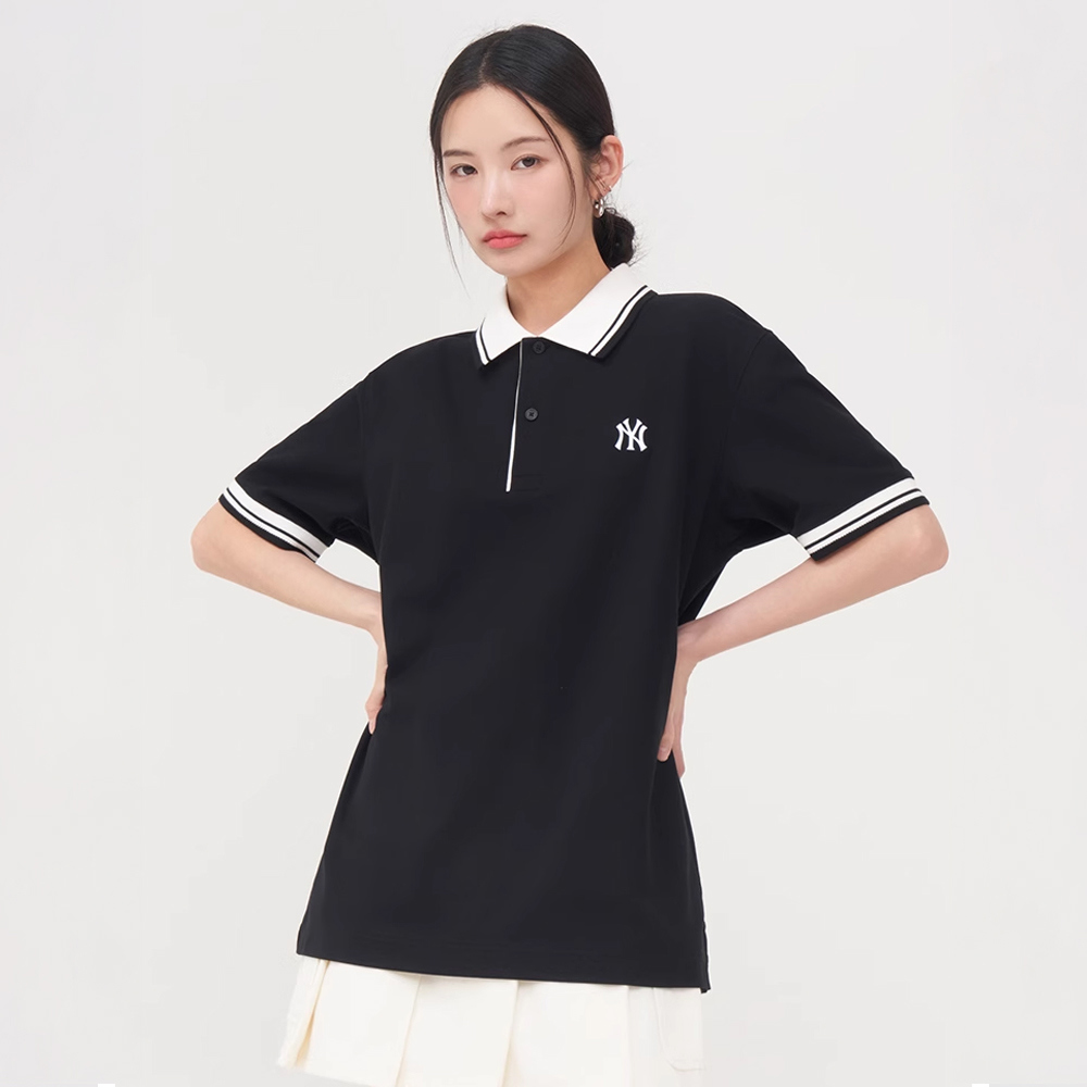 MLB 抗UV短袖Polo衫 紐約洋基隊 (3APQB0253-50BKS)