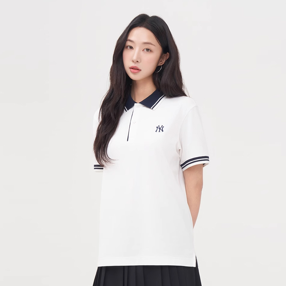MLB 抗UV短袖Polo衫 紐約洋基隊 (3APQB0253-50IVS)