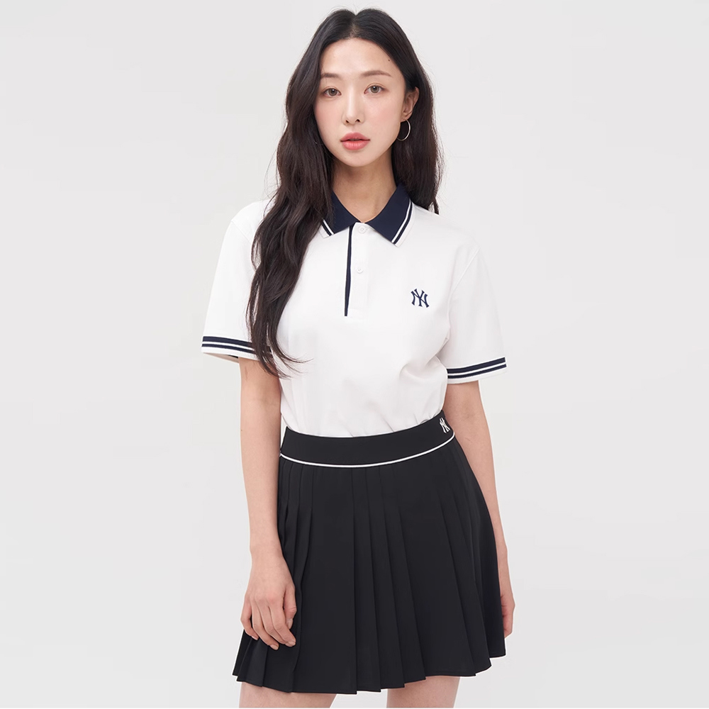 MLB 抗UV短袖Polo衫 紐約洋基隊 (3APQB0253-50IVS)