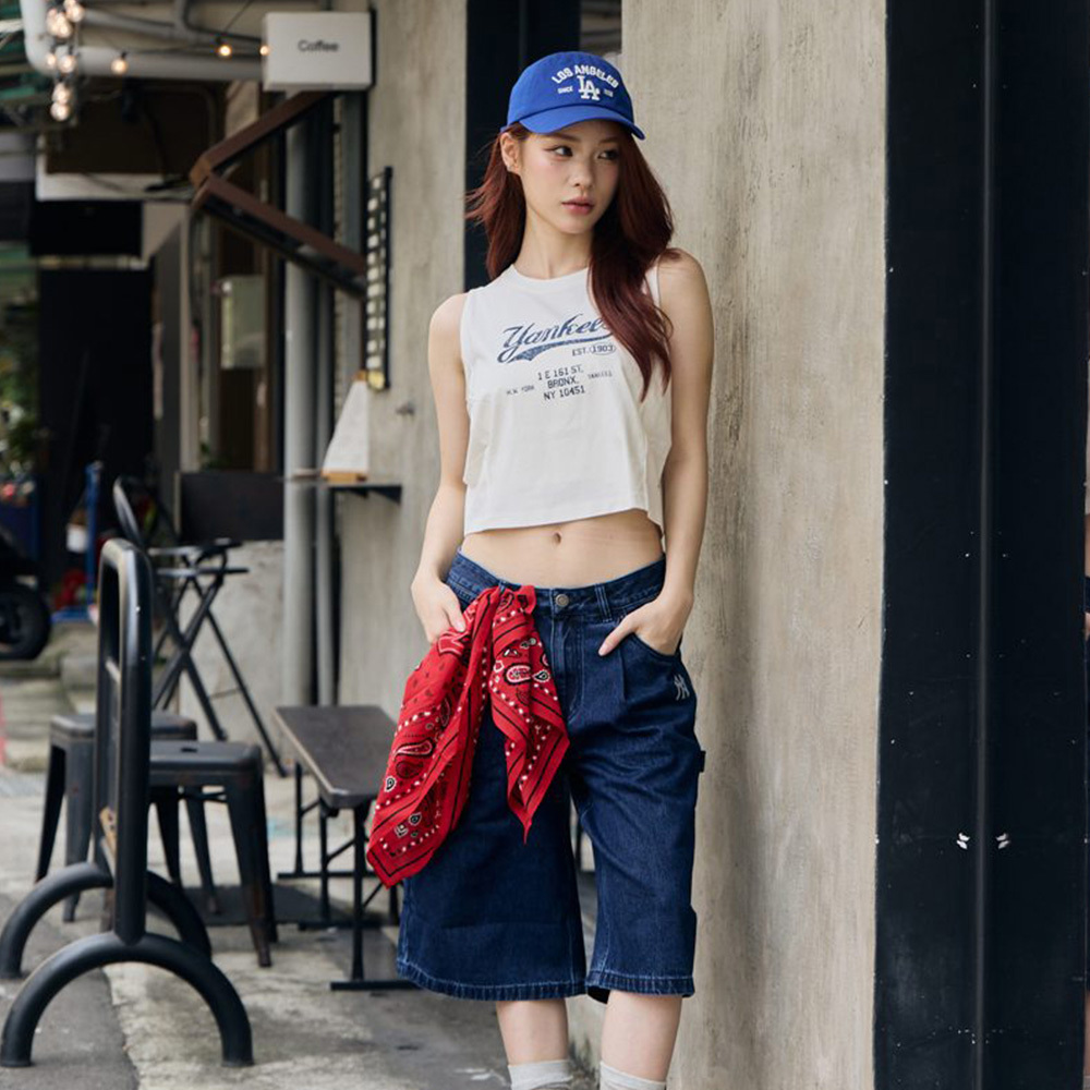 MLB 牛仔丹寧短褲 紐約洋基隊 (3ADPB0153-50INS)