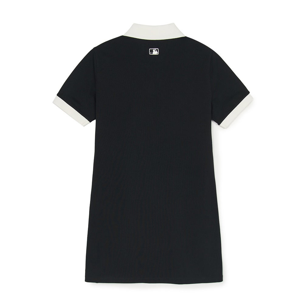 MLB 短袖連身裙 洋裝 長版上衣 紐約洋基隊 (3FOPB0253-50BKS)