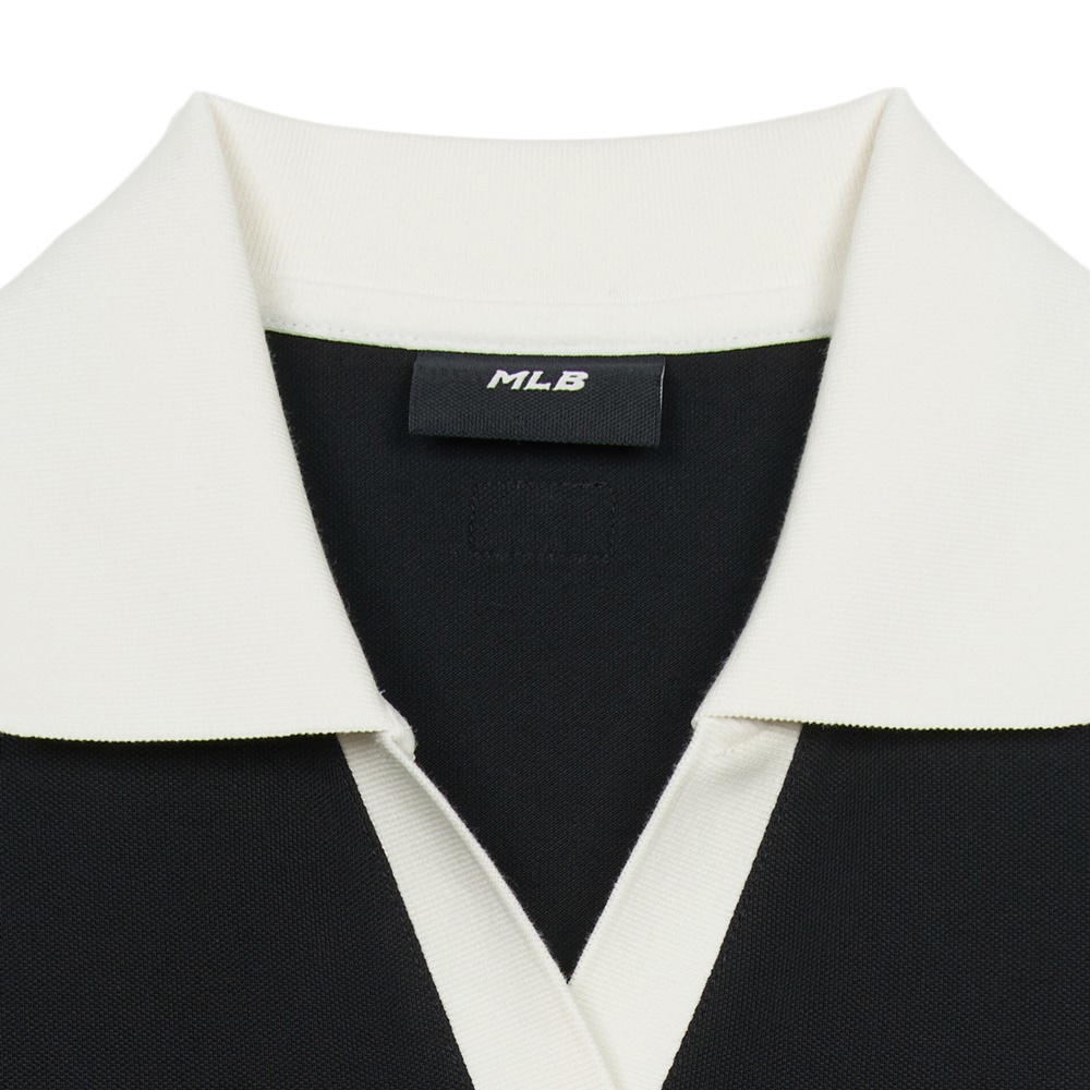 MLB 短袖連身裙 洋裝 長版上衣 紐約洋基隊 (3FOPB0253-50BKS)