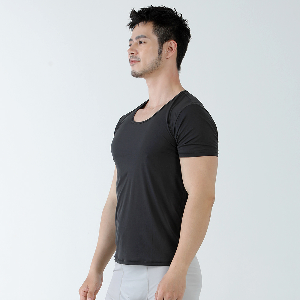 男款零著感抑菌涼感短內衣(A1UCGZ01M黑/透氣排汗/超輕/涼感/抑臭/輕薄貼身/內搭/台灣製)