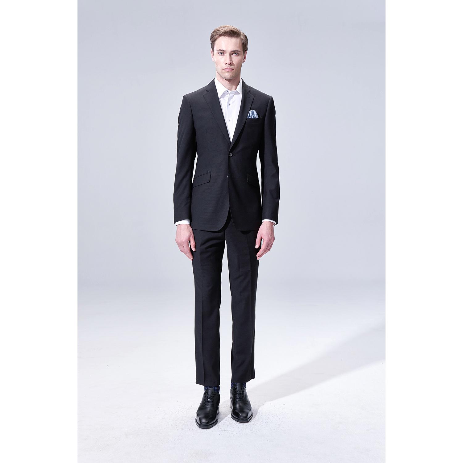 SST&C黑色紋理裁縫版西裝褲｜00022504006 (Outlet)