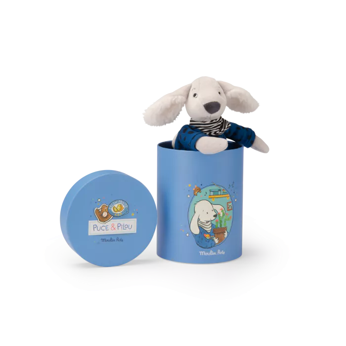 法國 Moulin Roty 小狗皮魯玩偶禮盒30cm