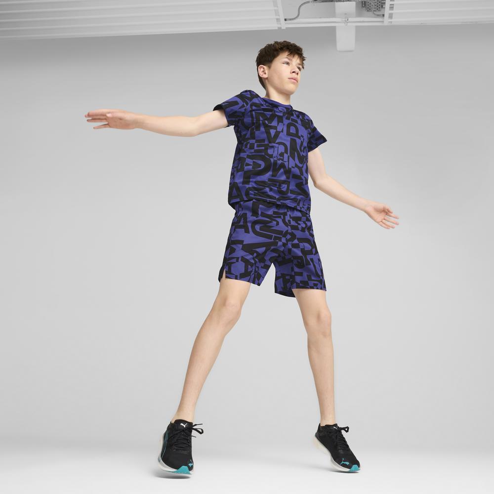 PUMA 基本系列Puma Fit印花短褲 男童