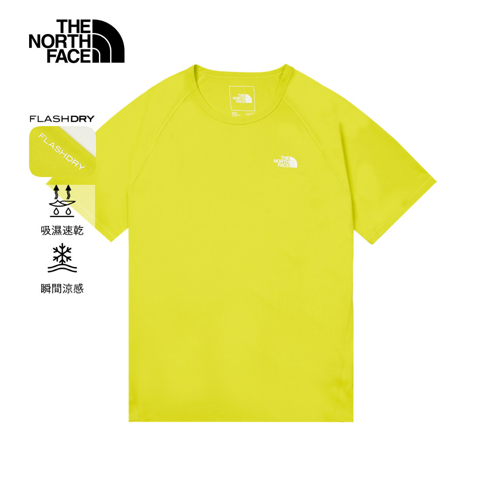 The North Face北面男款綠色UPF防曬短袖T恤｜87W7JE3－运动品牌专卖