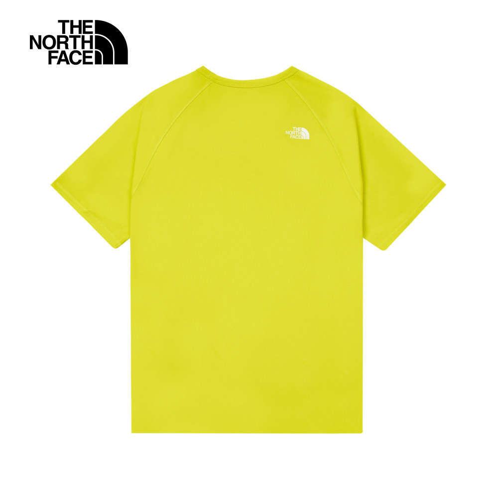 The North Face北面男款綠色UPF防曬短袖T恤｜87W7JE3