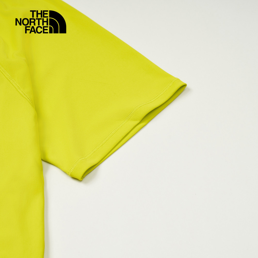 The North Face北面男款綠色UPF防曬短袖T恤｜87W7JE3