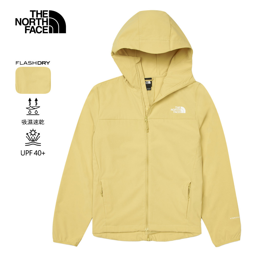 The North Face北面女款卡其色UPF防曬防風外套｜8BWB0UO