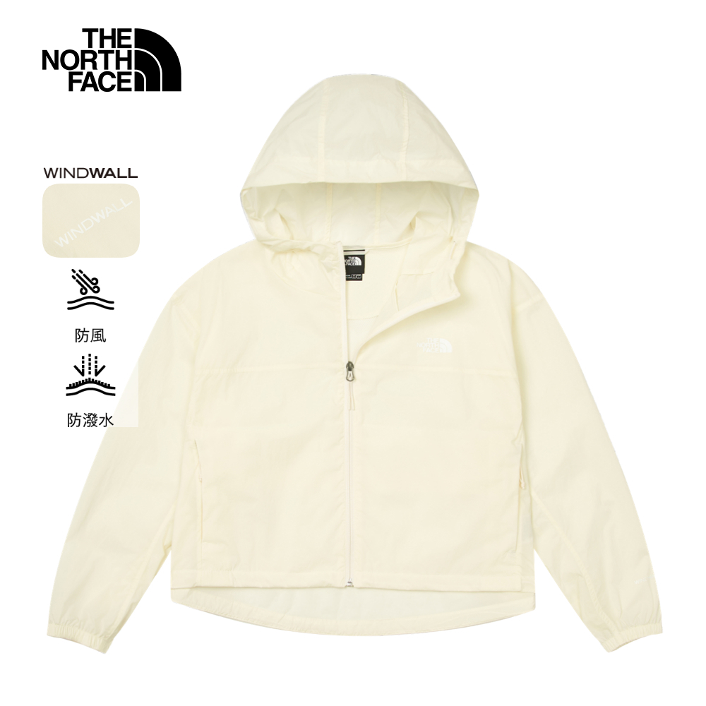 The North Face北面女款米白色DWR防潑水防風外套｜8C12QLI
