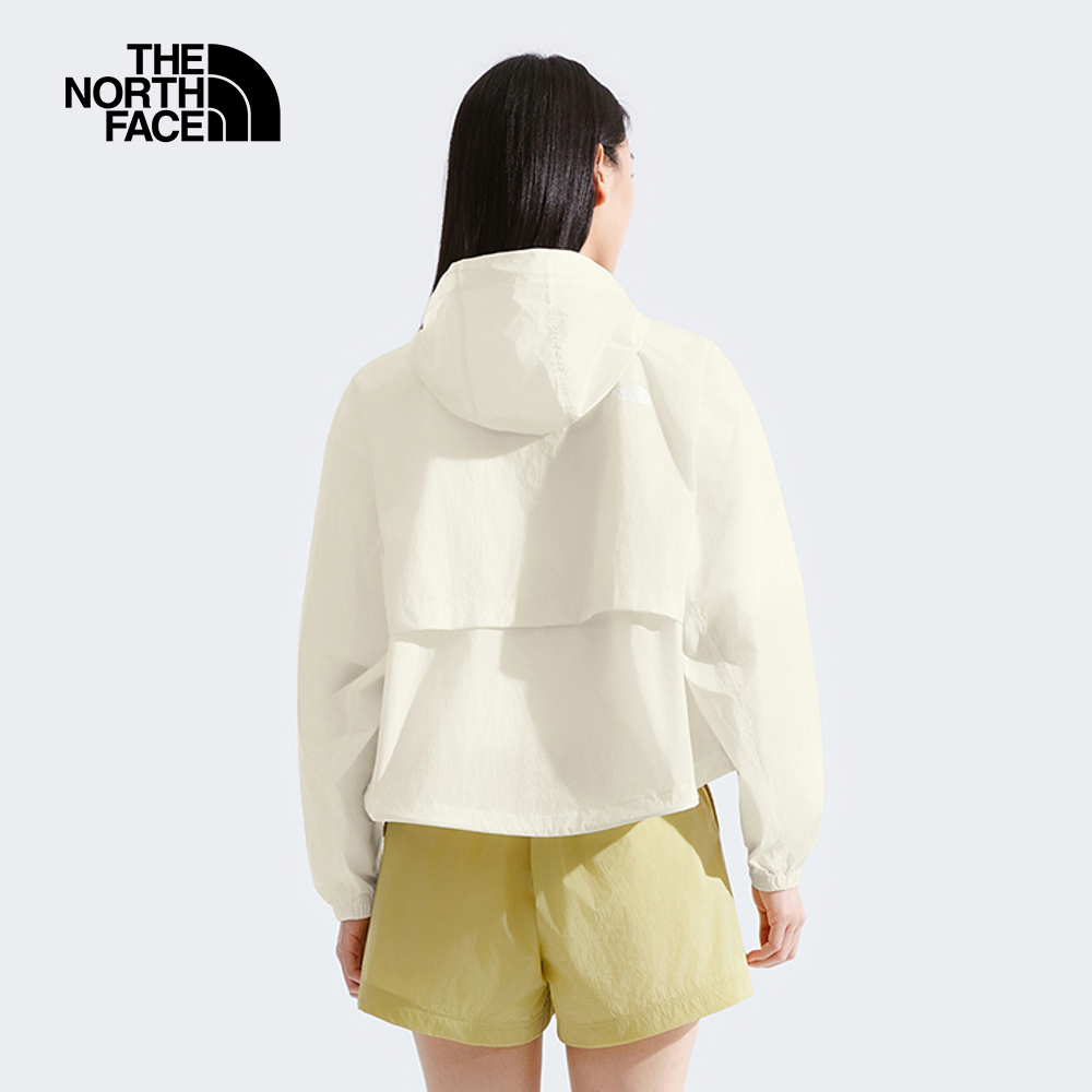 The North Face北面女款米白色DWR防潑水防風外套｜8C12QLI