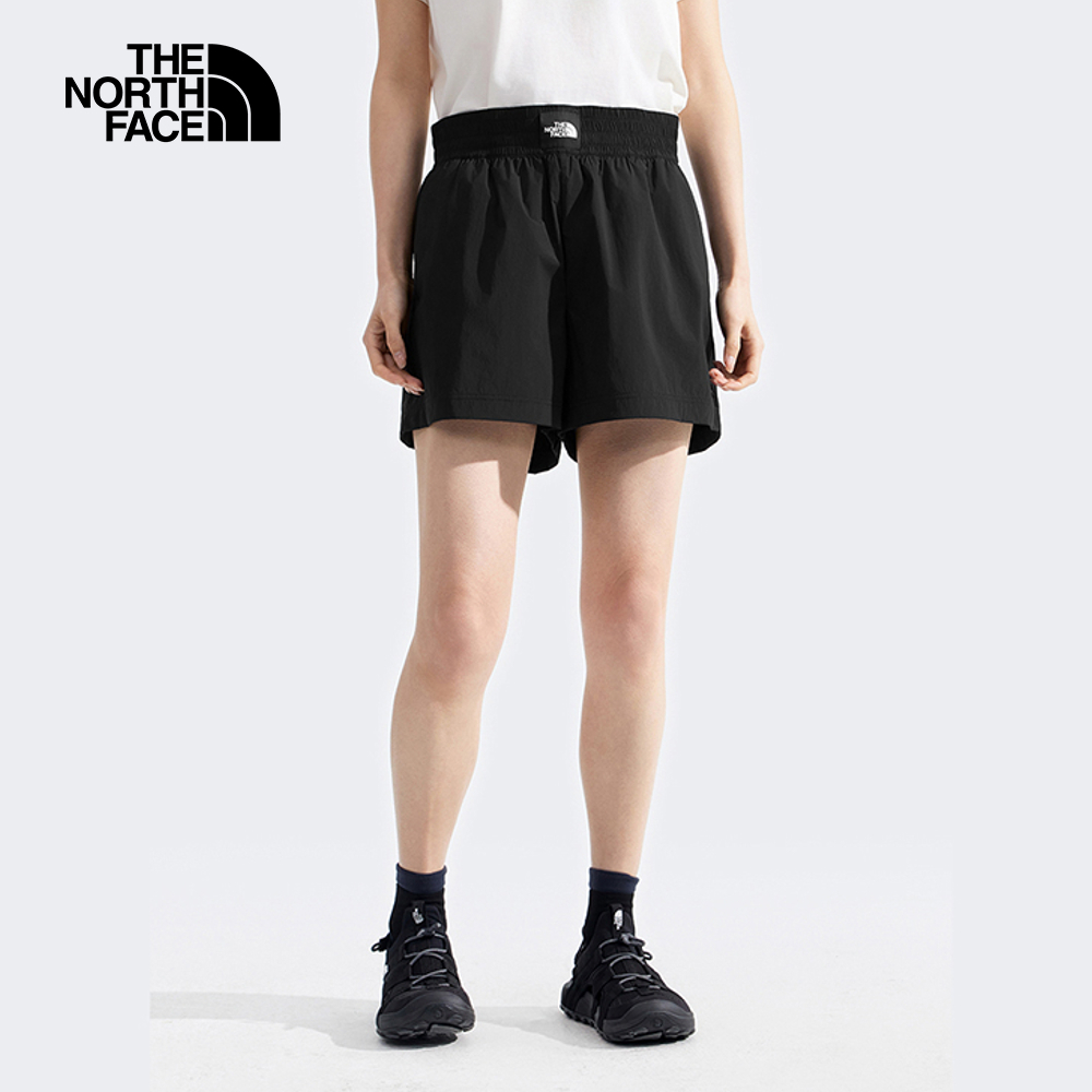 The North Face北面女款黑色DWR防潑水短褲｜8C5AJK3