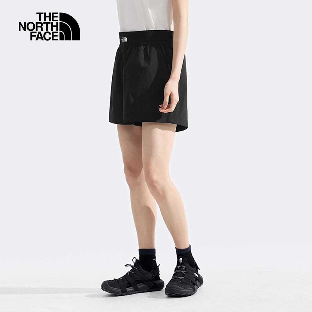 The North Face北面女款黑色DWR防潑水短褲｜8C5AJK3