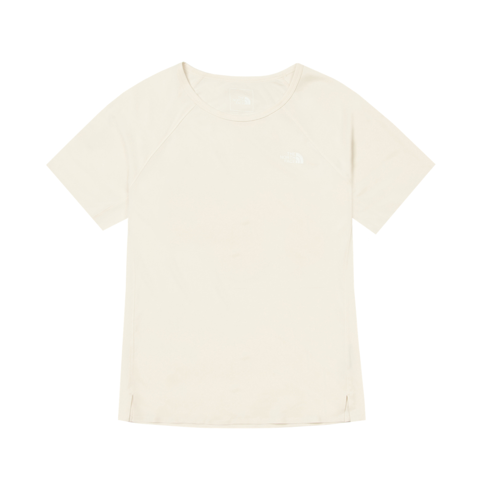 The North Face北面女款米白色UPF防曬短袖T恤｜8CYYQLI