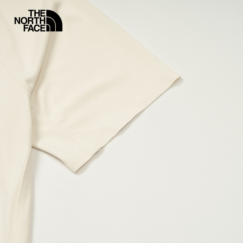 The North Face北面女款米白色UPF防曬短袖T恤｜8CYYQLI