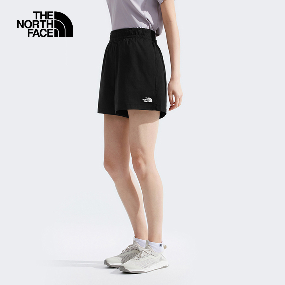 The North Face北面女款黑色DWR防潑水短褲｜8DFNJK3