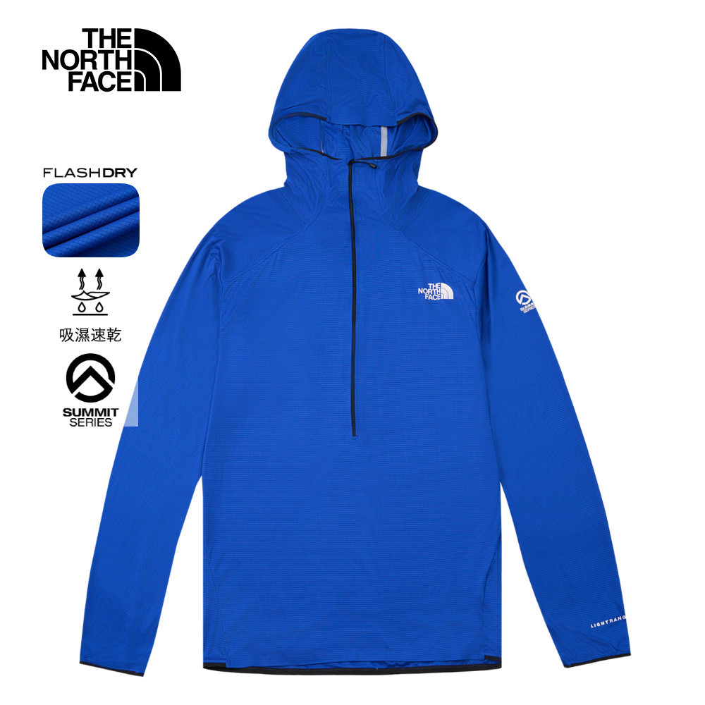 The North Face 男款藍色UPF防曬長袖上衣｜84PTCZ6－运动品牌专卖