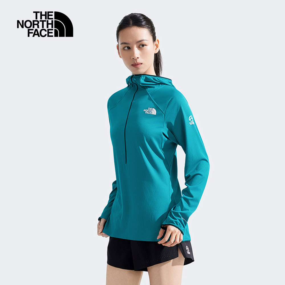 女款藍色UPF防曬長袖上衣｜8BM66GO