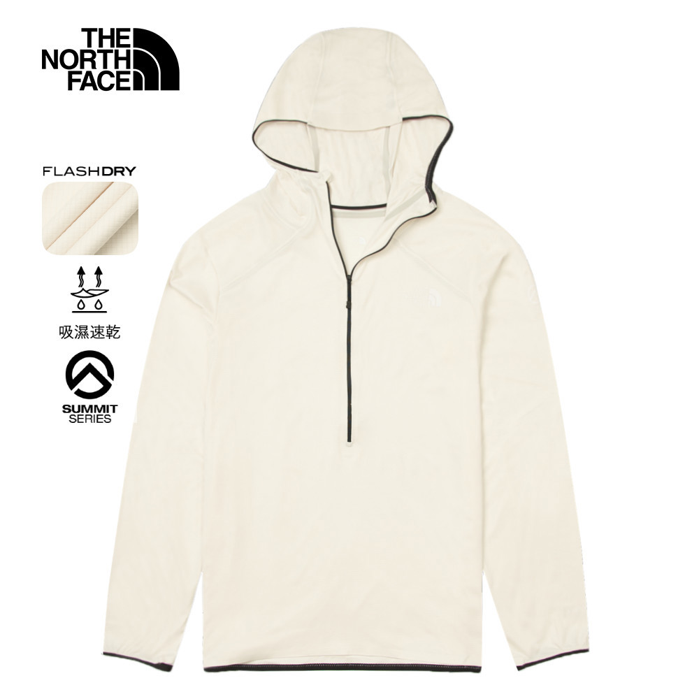 The North Face 女款米白色UPF防曬長袖上衣｜8BM6QLI－运动品牌专卖