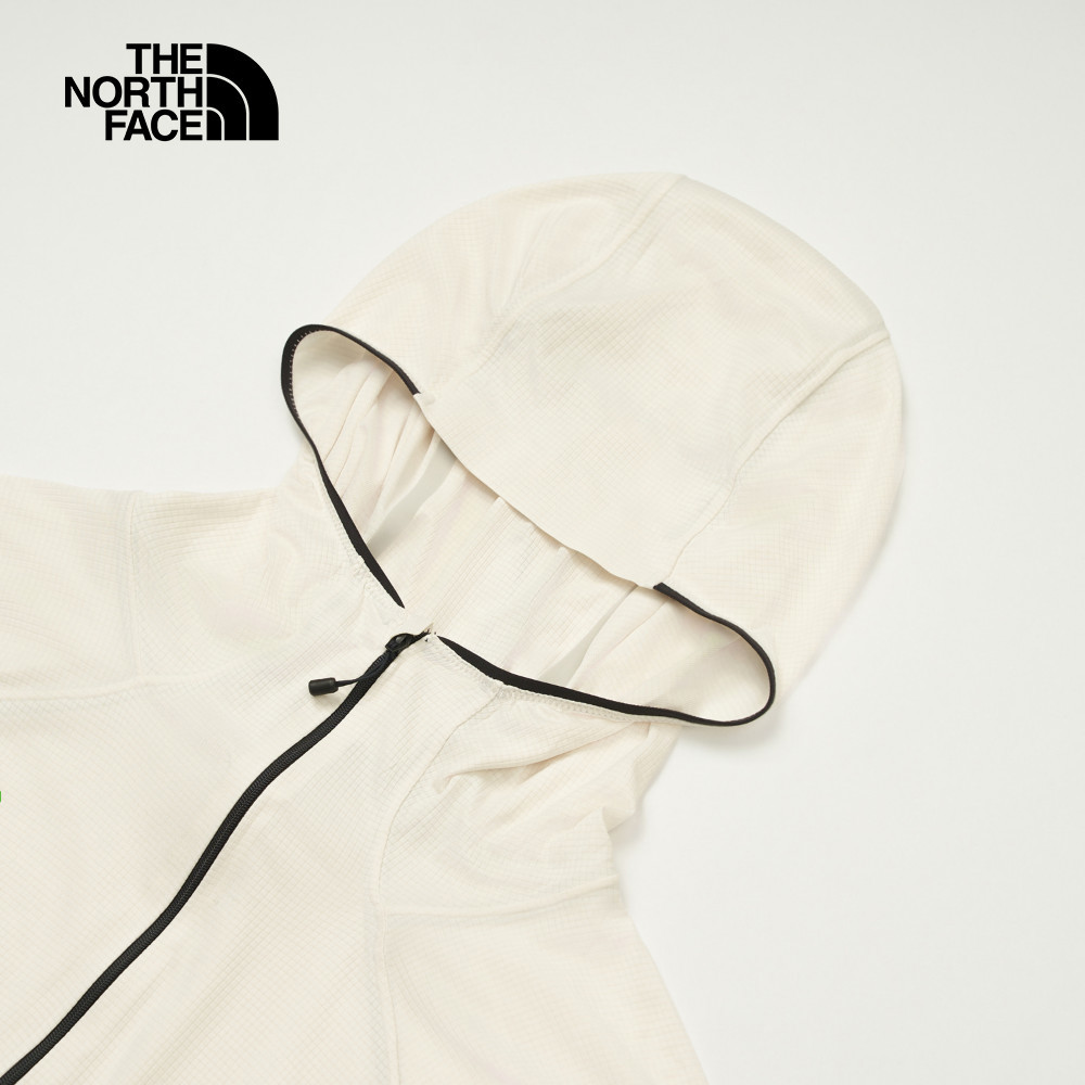 女款米白色UPF防曬長袖上衣｜8BM6QLI