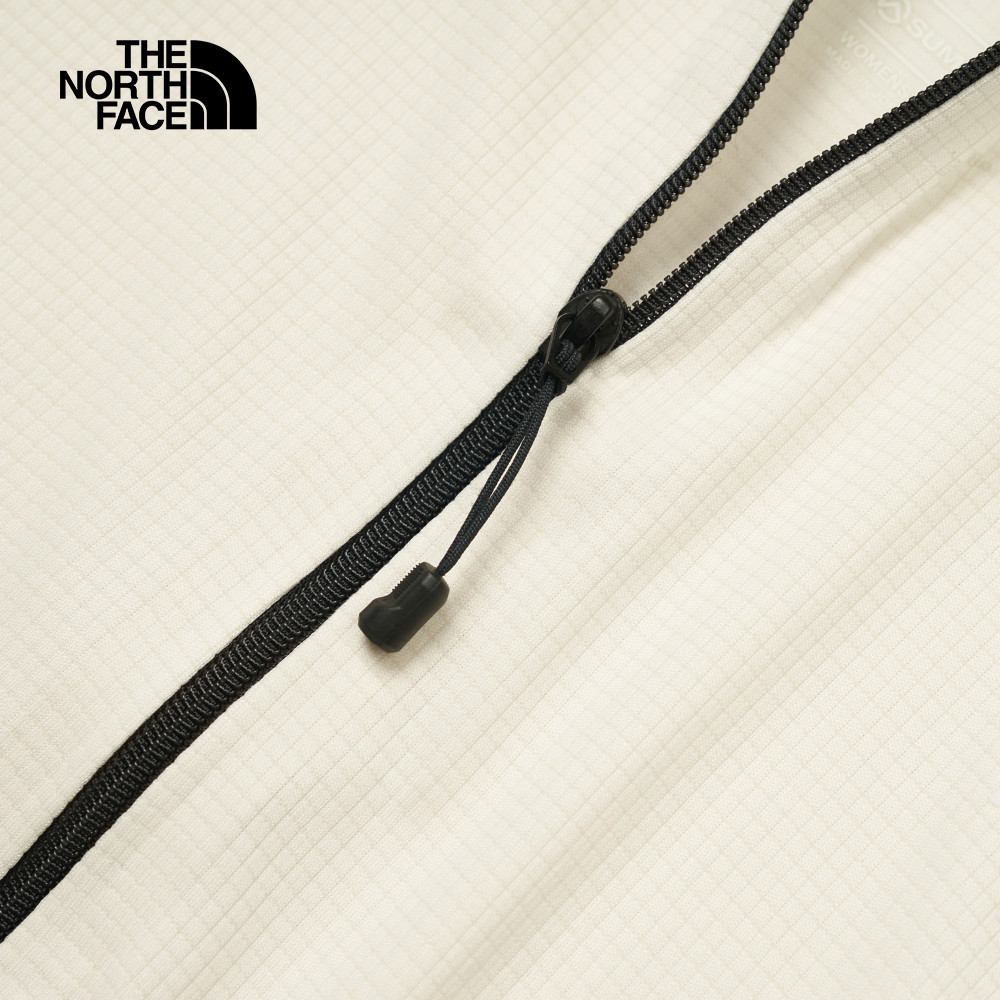 女款米白色UPF防曬長袖上衣｜8BM6QLI