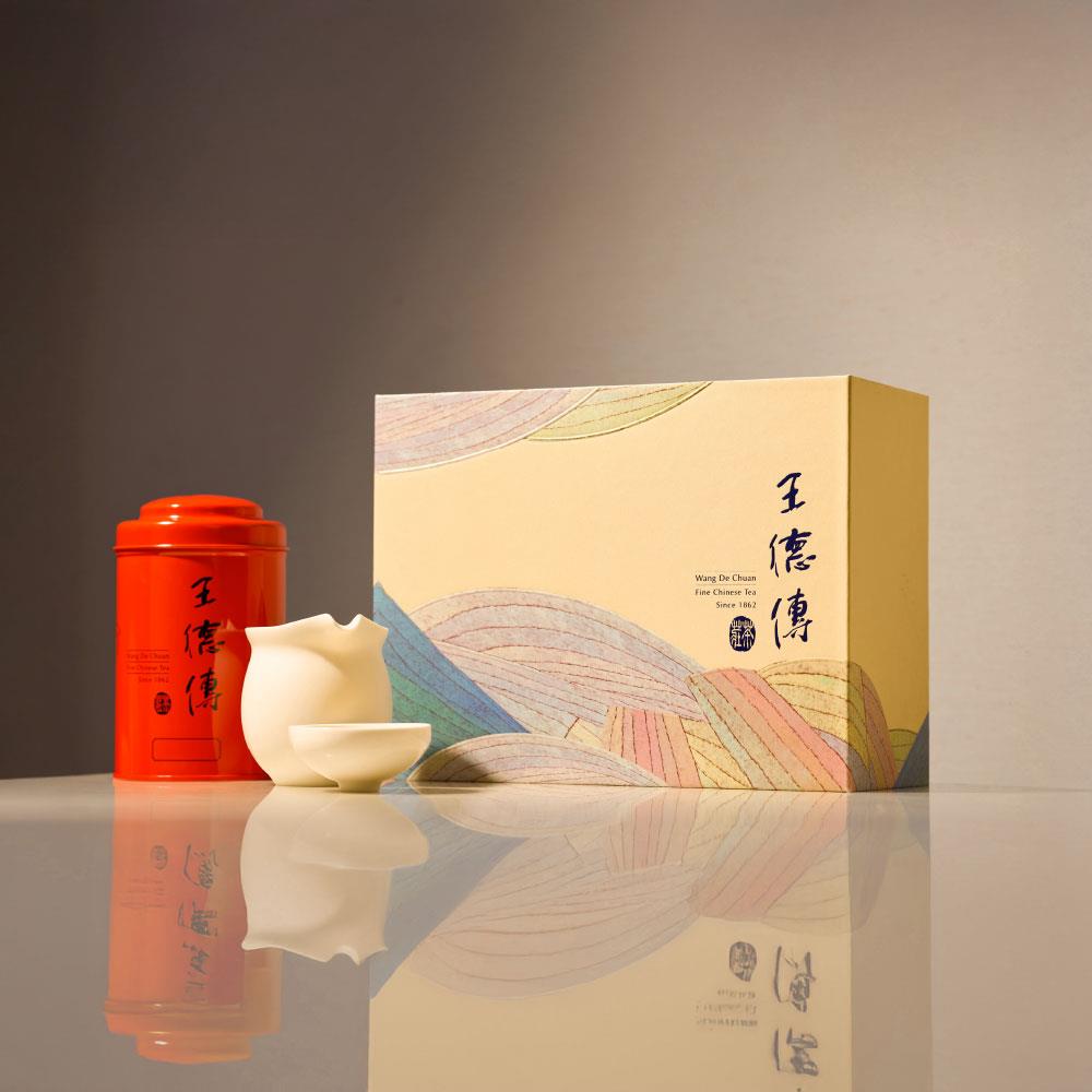 【德傳茶葉禮盒 | 迎曦】凍頂烏龍120g+北埔東方美人40g-王德傳