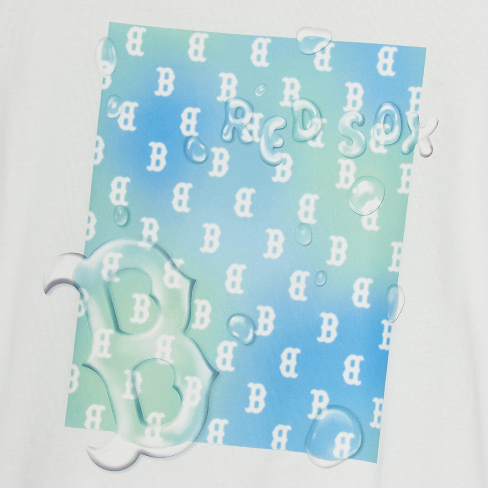 MLB KIDS 涼感 速乾短袖T恤 童裝 Monogram系列 波士頓紅襪隊 (7ATSM0353-43WHS)