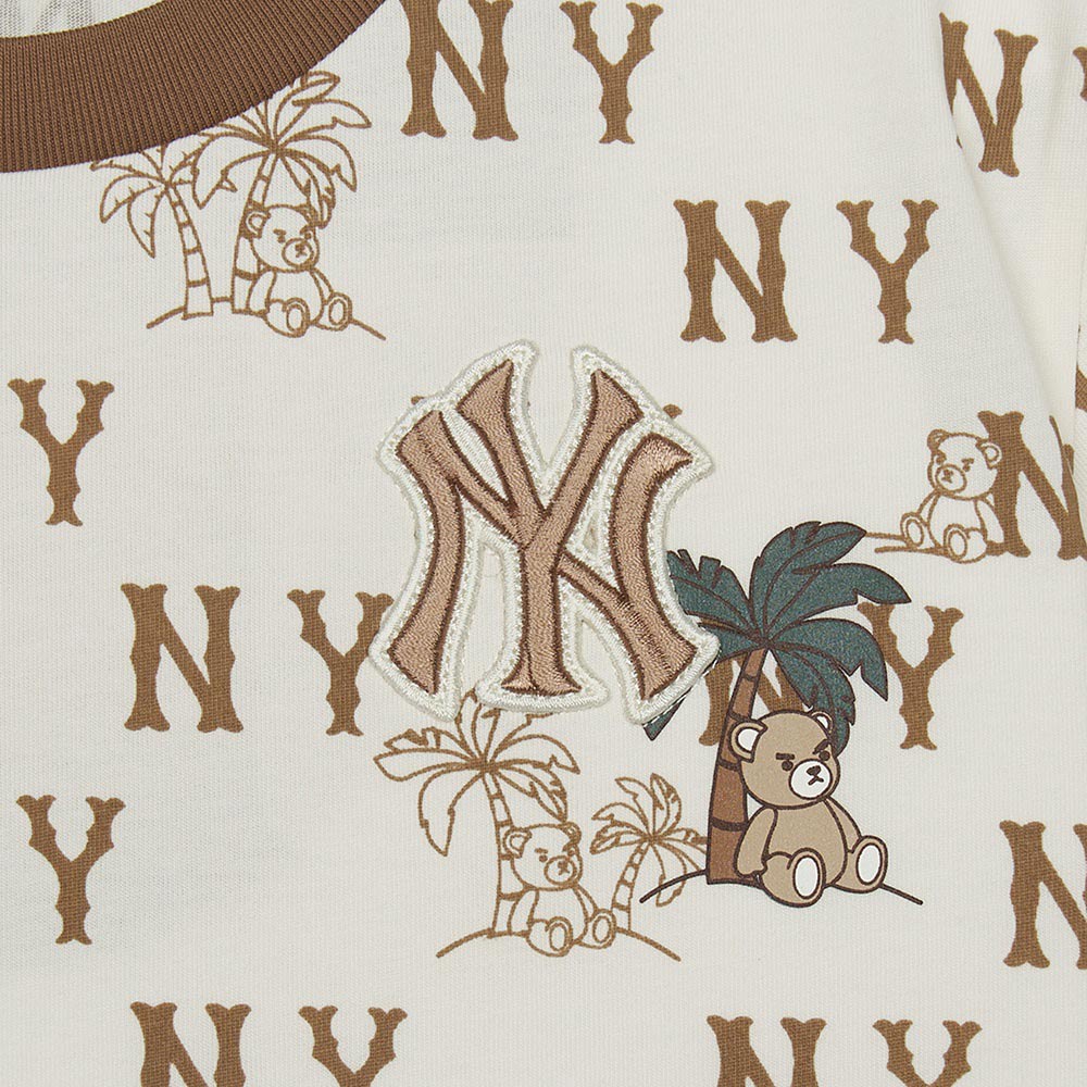 MLB KIDS 短袖T恤 童裝 Monogram系列 紐約洋基隊 (7ATSM0653-50CRS)