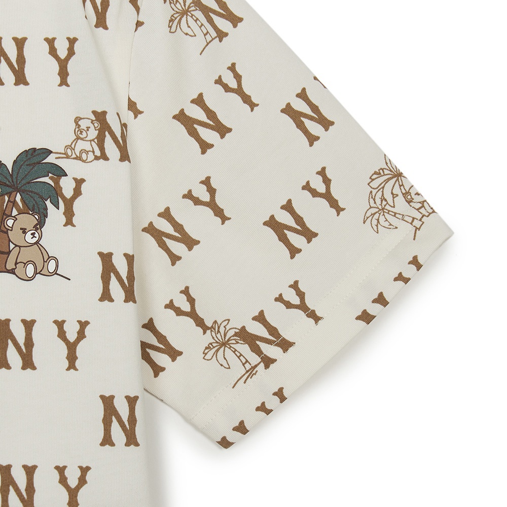 MLB KIDS 短袖T恤 童裝 Monogram系列 紐約洋基隊 (7ATSM0653-50CRS)