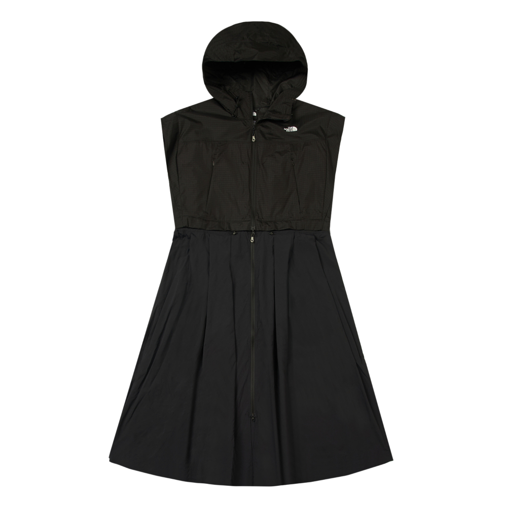 UE女款黑色DWR防潑水可拆卸連身裙｜8CKYJK3