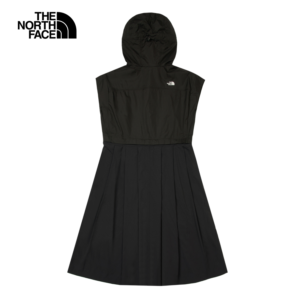 UE女款黑色DWR防潑水可拆卸連身裙｜8CKYJK3