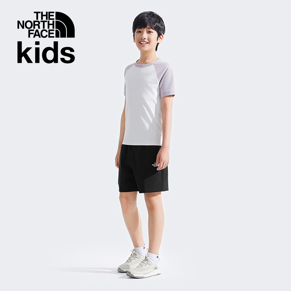 The North Face北面兒童黑色UPF防曬短褲｜8C0HJK3