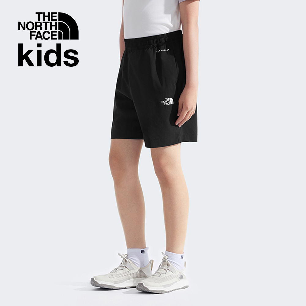 The North Face北面兒童黑色UPF防曬短褲｜8C0HJK3